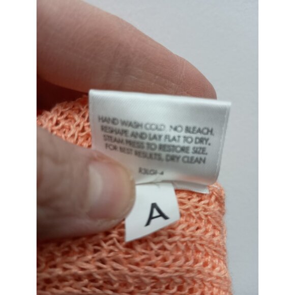 Eileen Fisher Womens Linen Sweater Small Peach Quite Luxury Timeless Minimalist - Picture 6 of 8